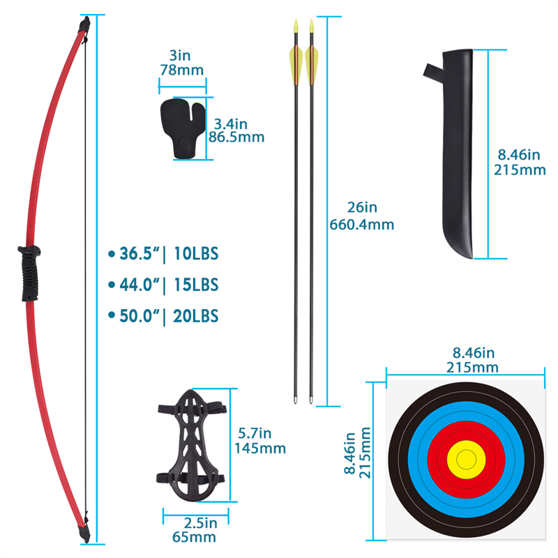 210038 NIKA BÁO CÁO 44inch 15lbs Giới trẻ cho Archer Outdoor&indoor Target Shoot