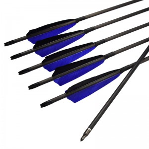 Elongngoài trời 114454 ID6.2mm SP500 30inch sợi carbon mũi tên Thổ Nhĩ Kỳ Feather bắn cung bắn cung