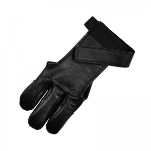 Elongngoài trời 42ft03 Găng tayngón tay để tái diễn Bow Black Color Bắn cung Bắnngón tay Bảo vệ