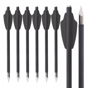 Elongarrow 119612-02 Bu lông mũi tên carbon 16cm với 2pcs 1.65 inch Vane đen